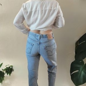 Vintage Levi Strauss 550 Light Wash Blue Denim Relaxed Fit Size 27 29 waist 32 L